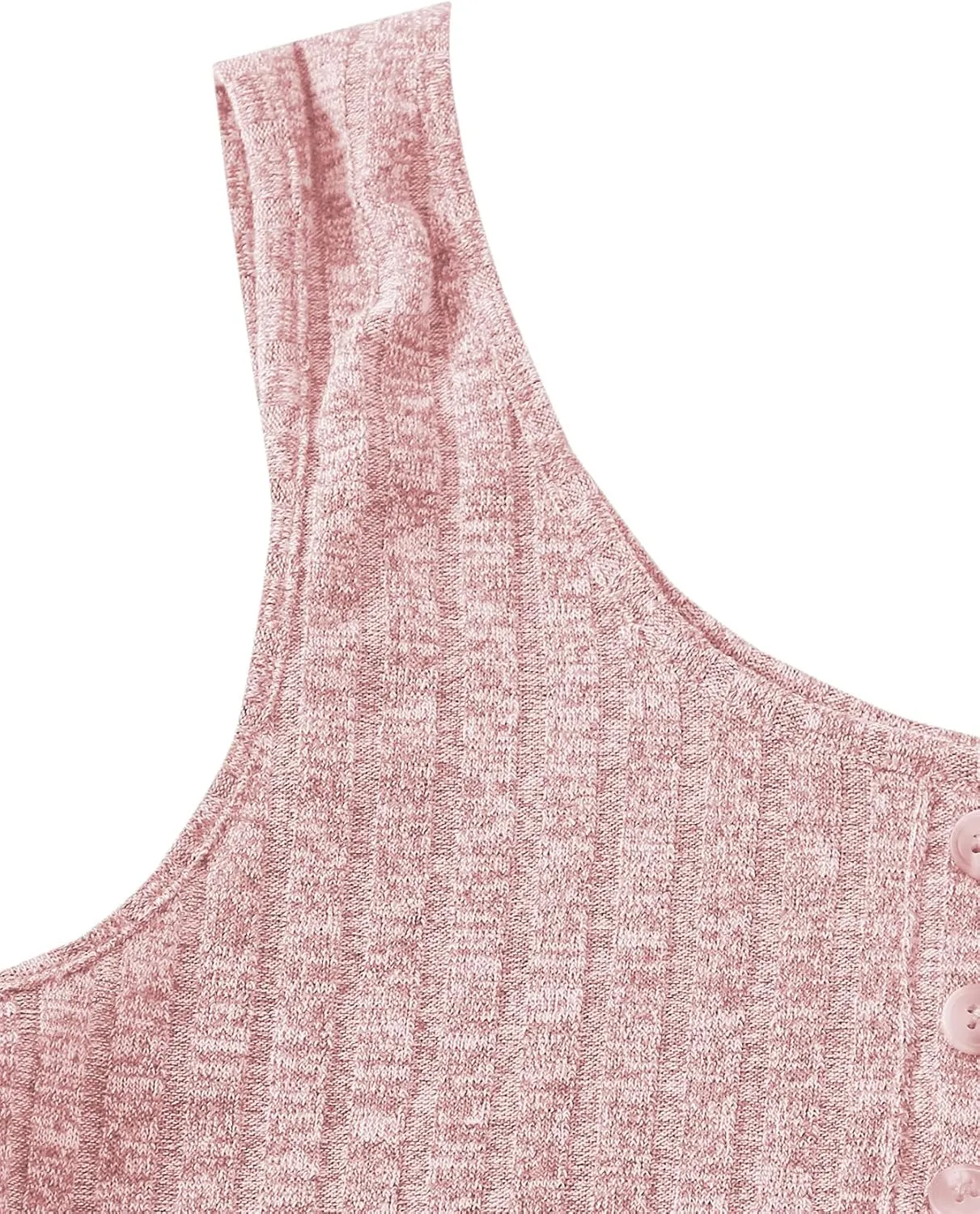 SOLY HUX Women's Button Front Ribbed Knit Tank Top and Shorts Pajama Set Sleepwear Lounge Sets