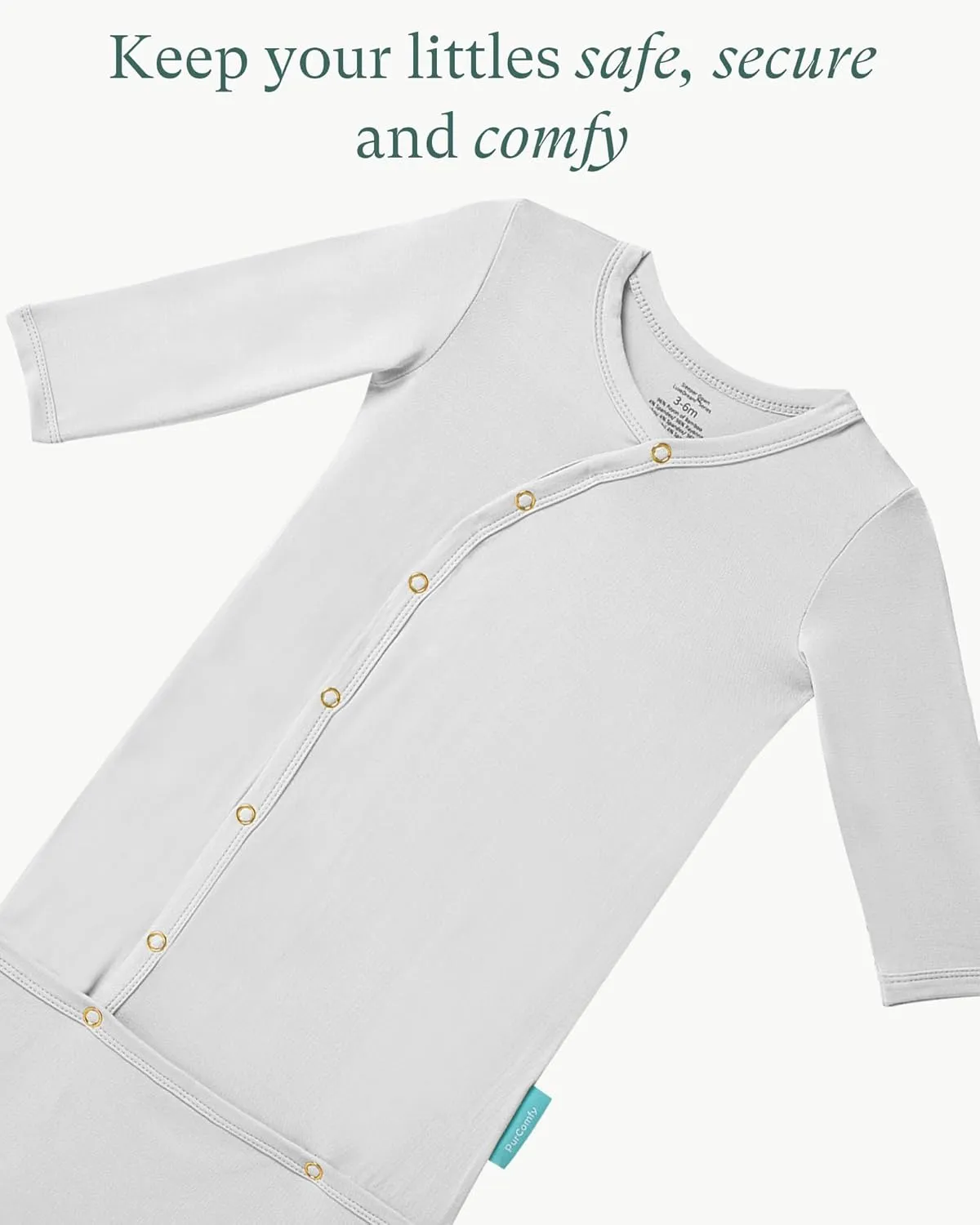 Supersoft Baby Sleeper Gowns, Premium Bamboo Viscose Infant Nightgown Sleepers Preemie Newborn Snap Bundler
