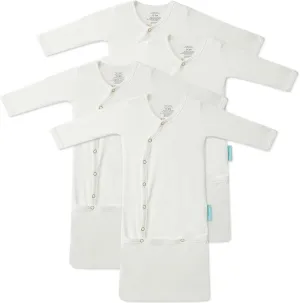 Supersoft Baby Sleeper Gowns, Premium Bamboo Viscose Infant Nightgown Sleepers Preemie Newborn Snap Bundler