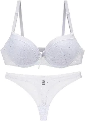 Swbreety Women's Lingerie Sexy Push up Lace Bra Underwear Bikini Panties Set