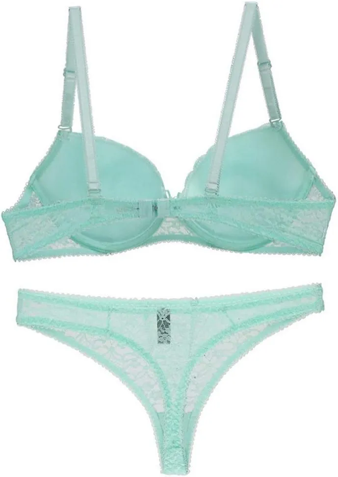Swbreety Women's Lingerie Sexy Push up Lace Bra Underwear Bikini Panties Set