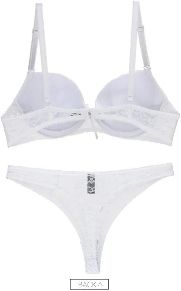 Swbreety Women's Lingerie Sexy Push up Lace Bra Underwear Bikini Panties Set