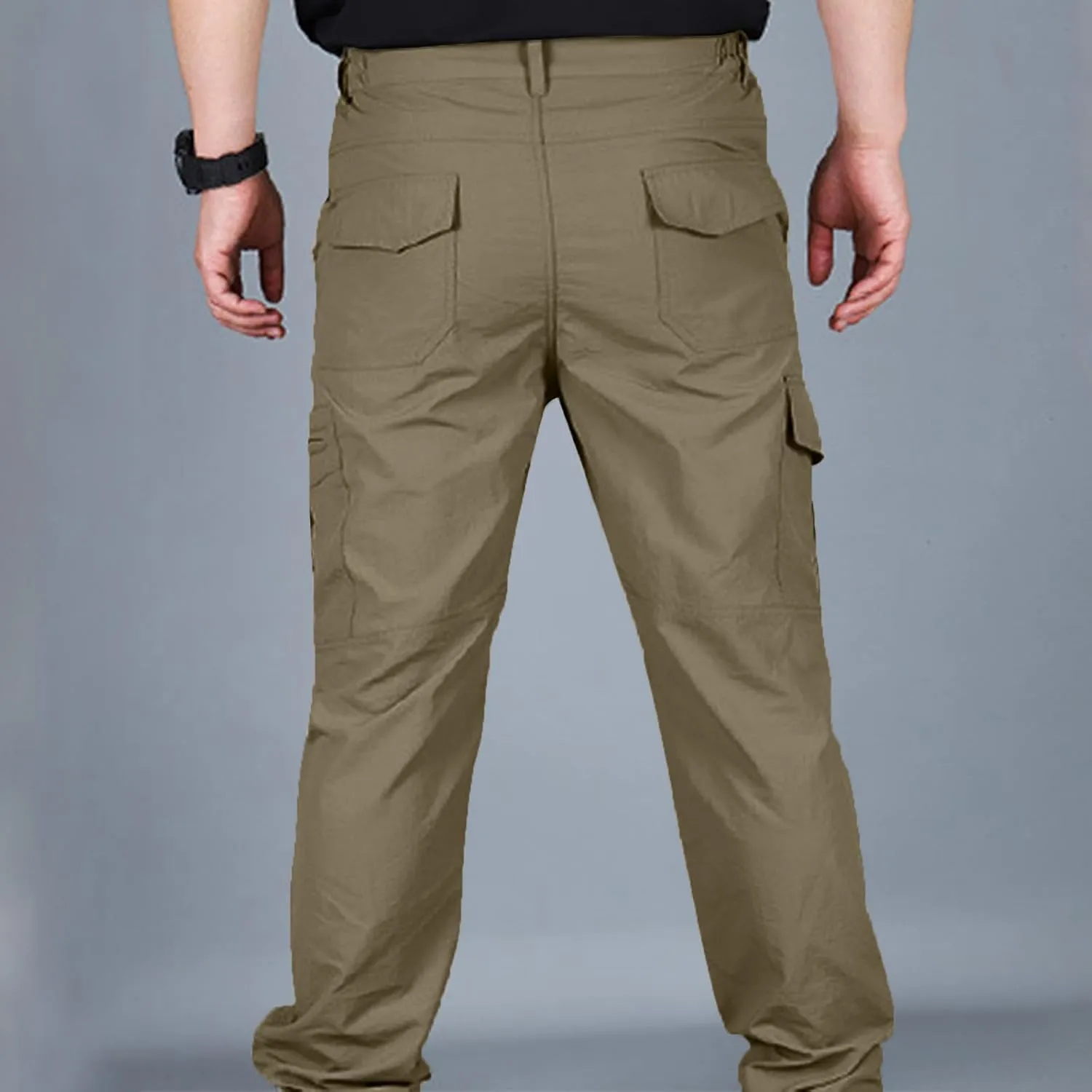 Tactical Cargo Pants for Men Waterproof Ripstop Pants Lightweight Quick Dry Hiking Pants Stretch Waist Work Pants 2025