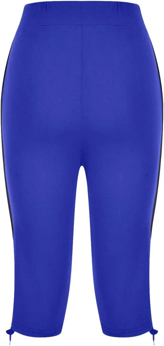 TANGNADE Women's Capri Joggers Athletic Casual Soft Sweatpants with Pockets Elastic Waist Drawstring Travel Bottoms Summer