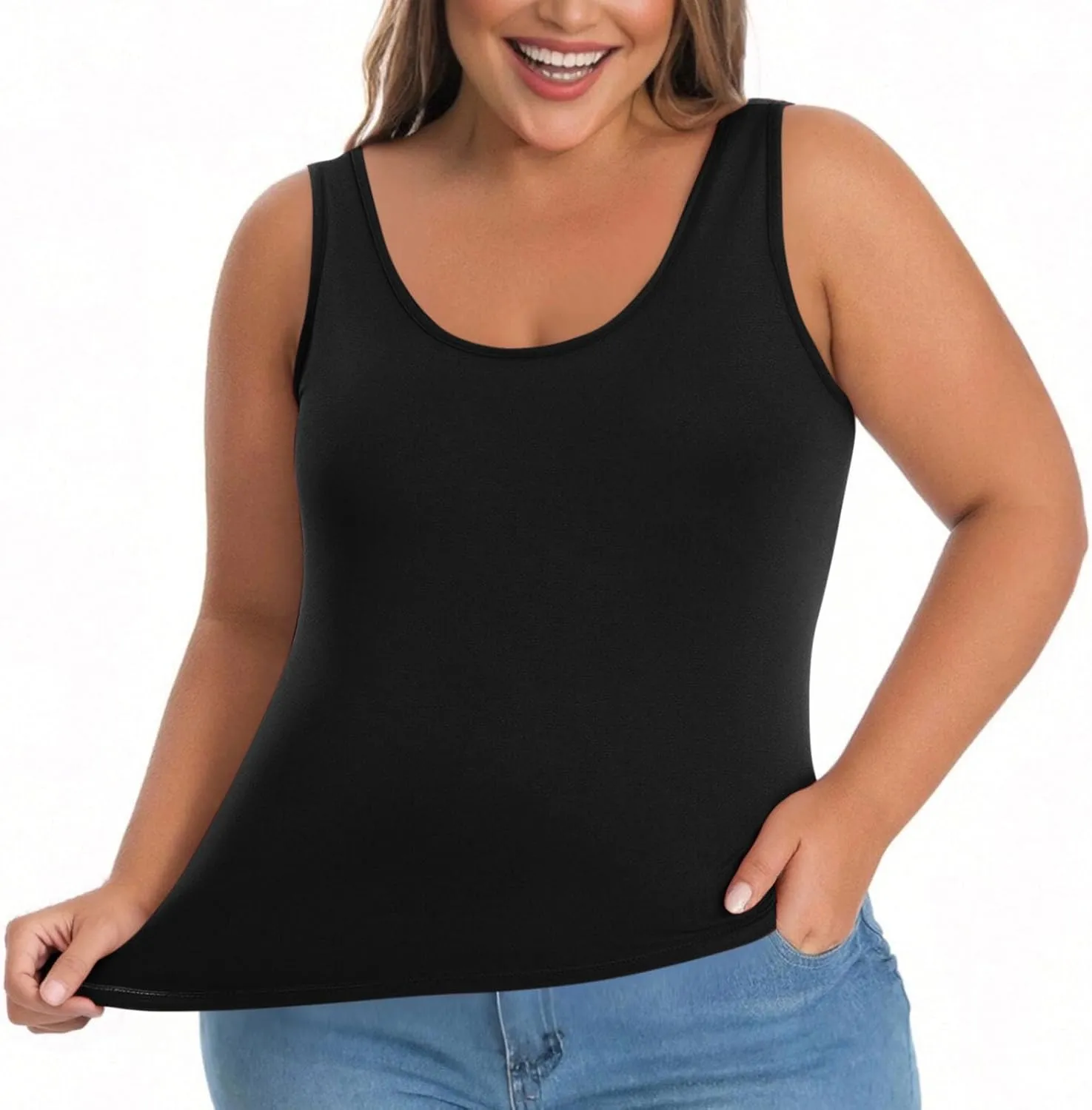 Tank Tops for Women with Built in Bras Plus Size Sports Padded Bras Summer Workout Camis Sleeveless Under Clothes