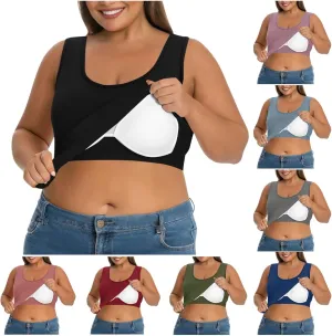 Tank Tops for Women with Built in Bras Plus Size Sports Padded Bras Summer Workout Camis Sleeveless Under Clothes