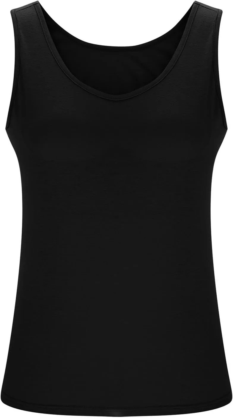 Tank Tops for Women with Built in Bras Plus Size Sports Padded Bras Summer Workout Camis Sleeveless Under Clothes