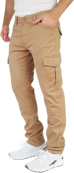THWEI Mens Cargo Pants Casual Joggers Cotton Stretch Elastic Waist Work Pant