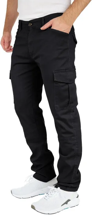 THWEI Mens Cargo Pants Casual Joggers Cotton Stretch Elastic Waist Work Pant