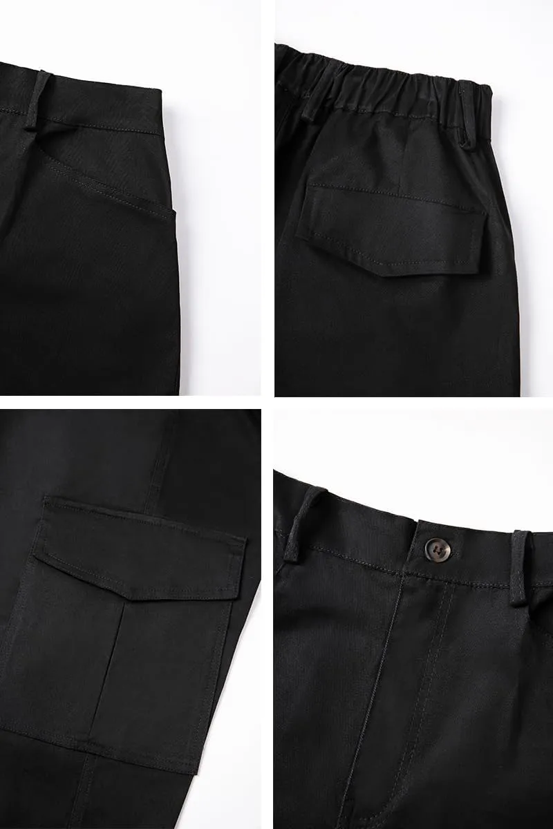 THWEI Mens Cargo Pants Casual Joggers Cotton Stretch Elastic Waist Work Pant