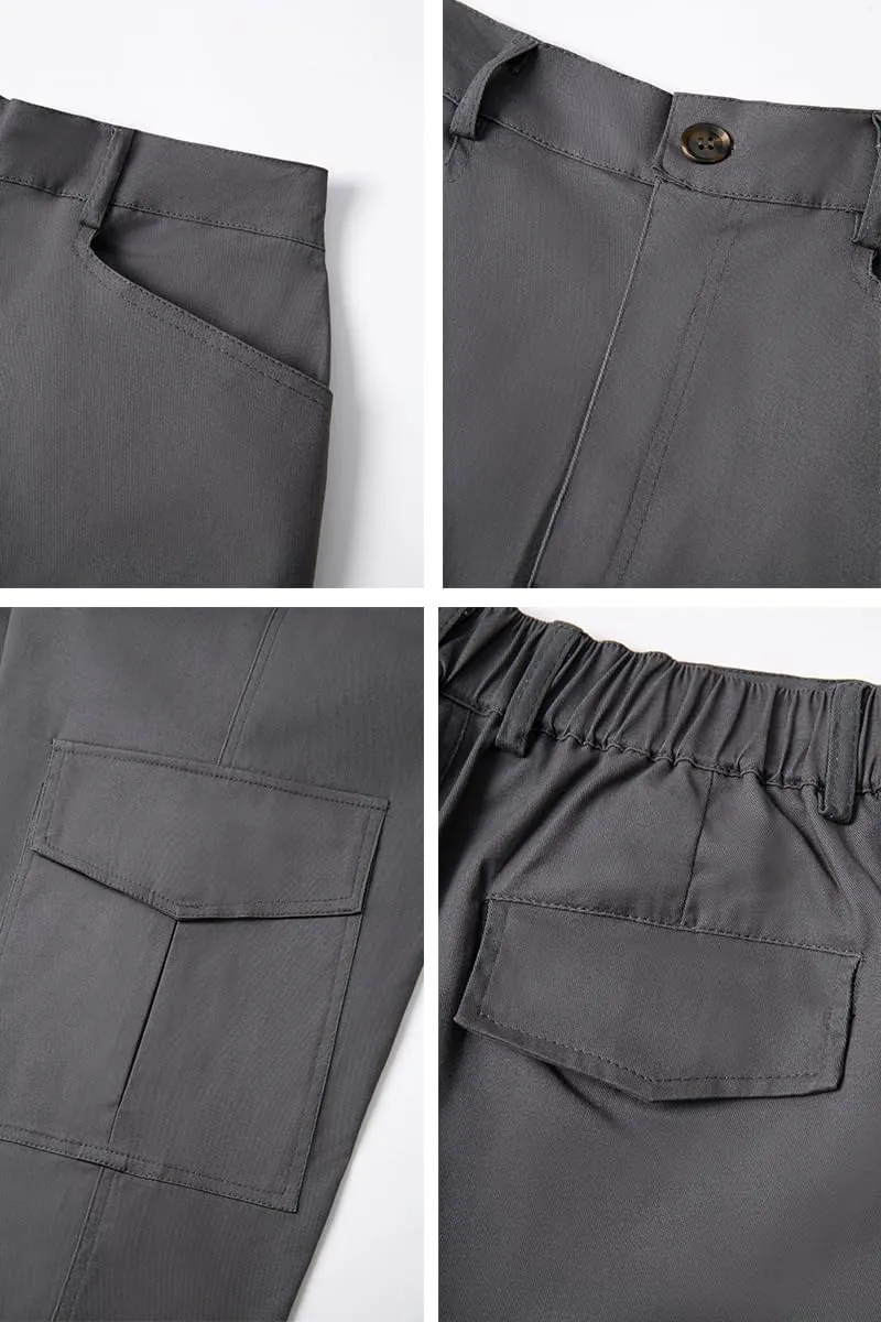 THWEI Mens Cargo Pants Casual Joggers Cotton Stretch Elastic Waist Work Pant