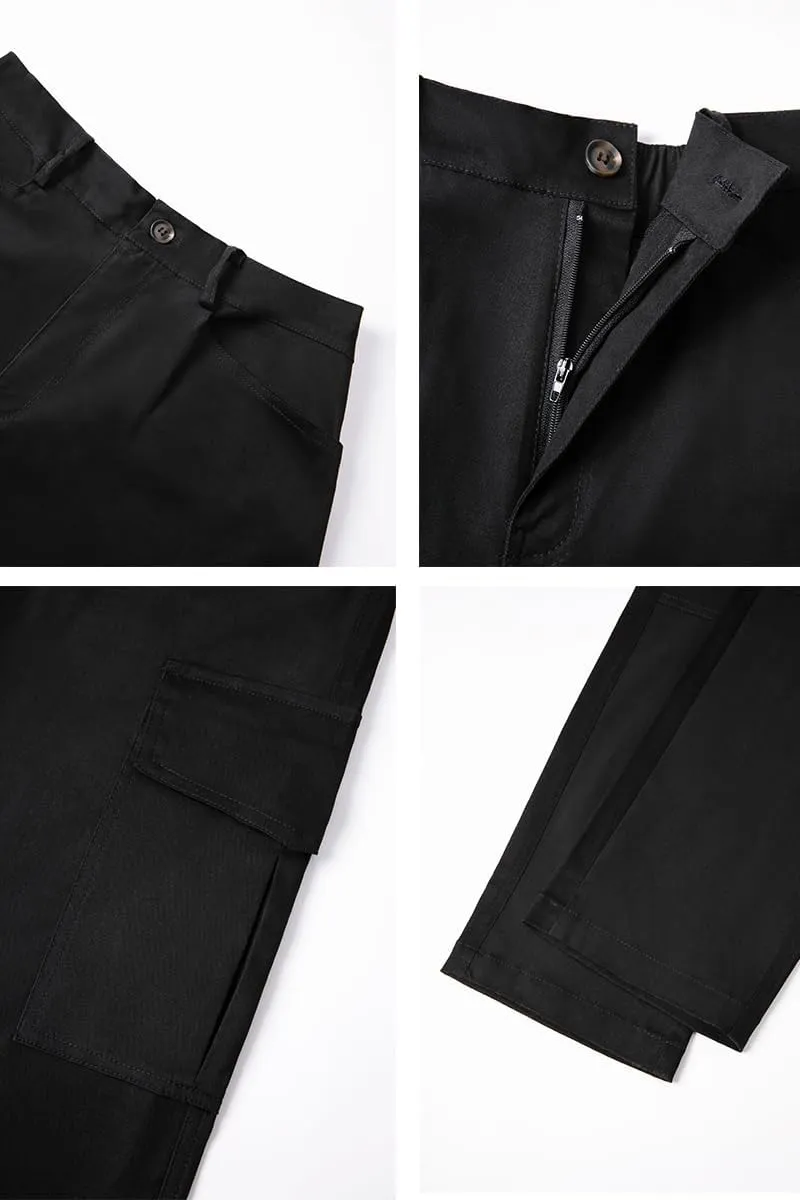 THWEI Mens Cargo Pants Casual Joggers Cotton Stretch Elastic Waist Work Pant