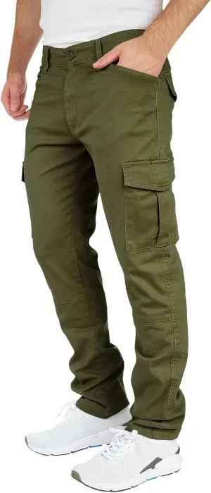 THWEI Mens Cargo Pants Casual Joggers Cotton Stretch Elastic Waist Work Pant