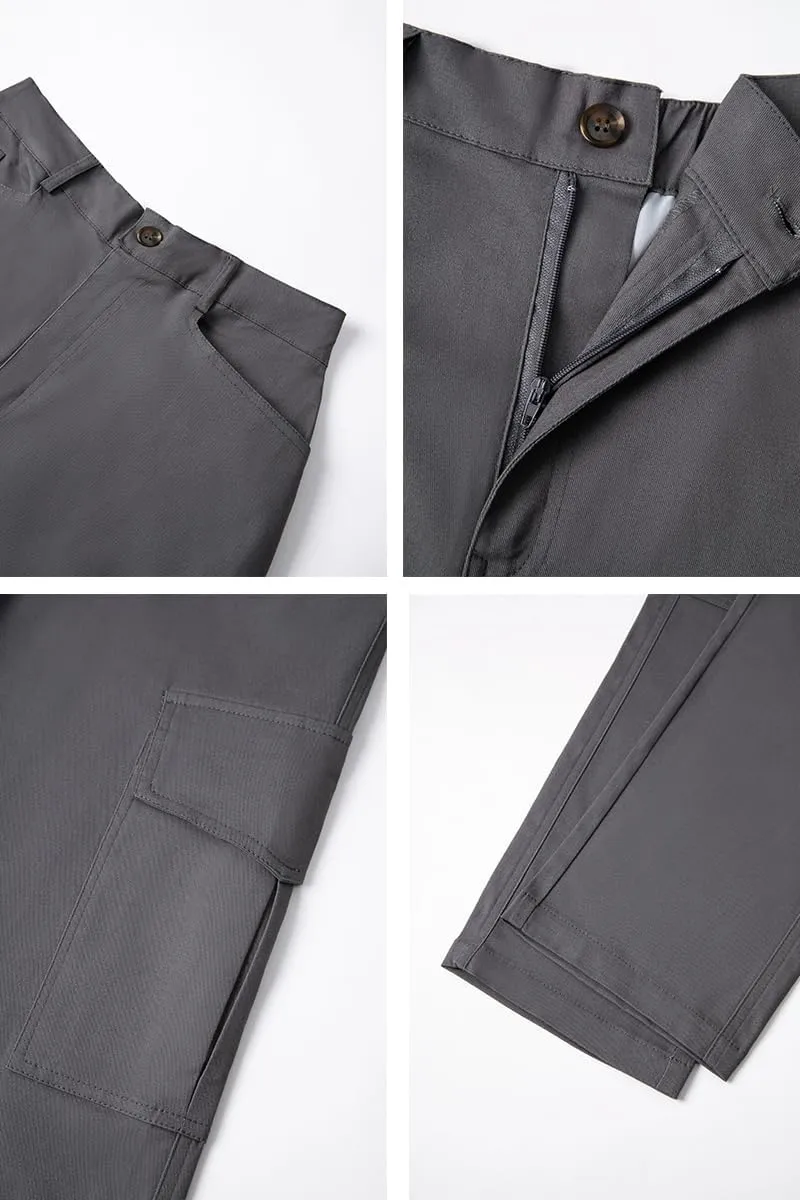 THWEI Mens Cargo Pants Casual Joggers Cotton Stretch Elastic Waist Work Pant