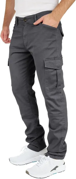 THWEI Mens Cargo Pants Casual Joggers Cotton Stretch Elastic Waist Work Pant