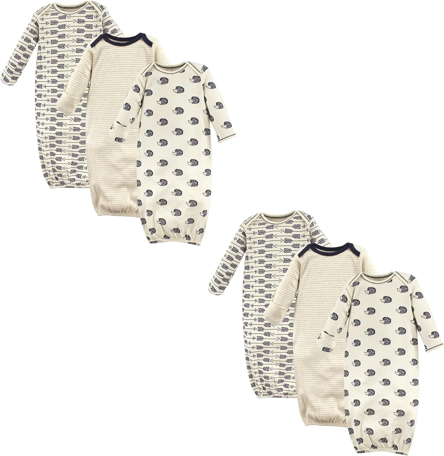 Touched by Nature Baby Girls' Organic Cotton Gowns Multi-pack