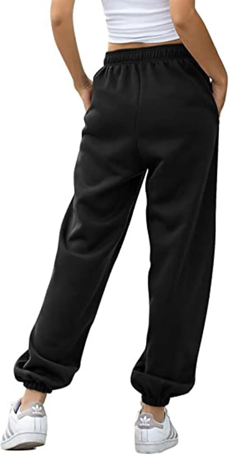 TSMNZMU Womens Cinch Bottom Sweatpants High Waist Jogger Pants for Gym Sporty Athletic Fit Lounge Trousers with Pockets