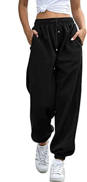 TSMNZMU Womens Cinch Bottom Sweatpants High Waist Jogger Pants for Gym Sporty Athletic Fit Lounge Trousers with Pockets