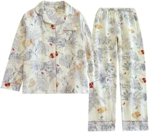 Vhitler Linen Set Coquette Womens Pajamas Set Summer Lounge Sets for Women Old Money Aesthetic