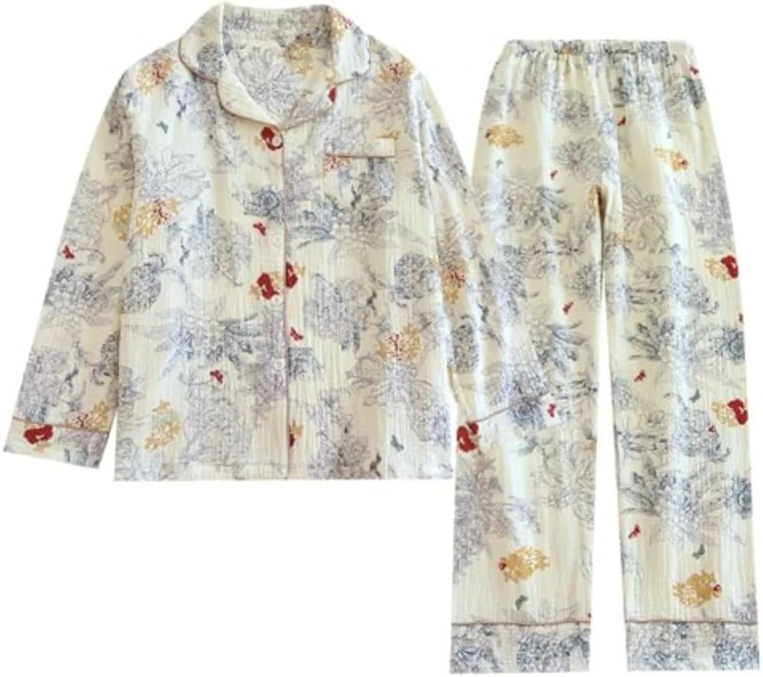 Vhitler Linen Set Coquette Womens Pajamas Set Summer Lounge Sets for Women Old Money Aesthetic