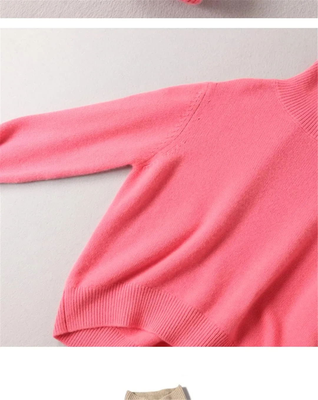 Winter Warm Women Sweater 100% Cashmere Sweater Turtleneck Knit Thick Oversized Pullovers