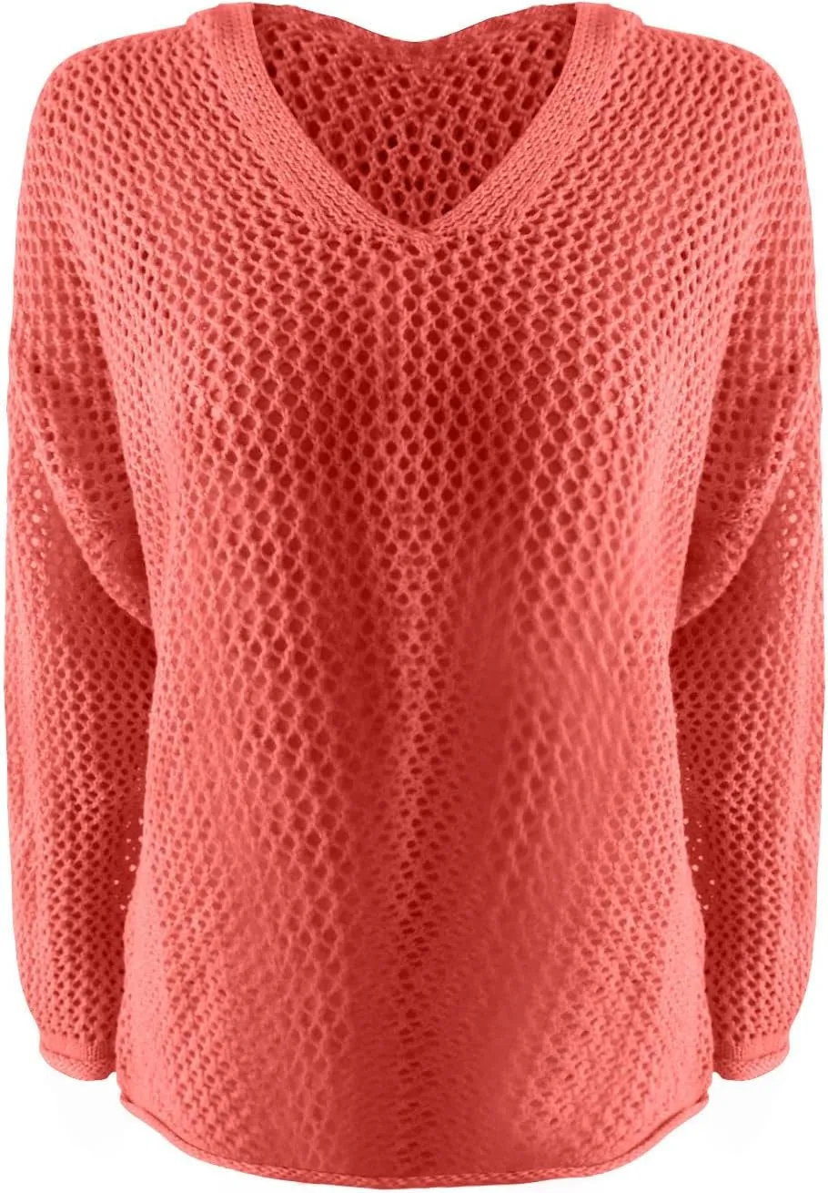 Women Cut Out Knitted V Neck Hoodies Loose Fit Crochet Hollow Out Cover Up Tops Sweater Casual Pullover Hooded Shirts