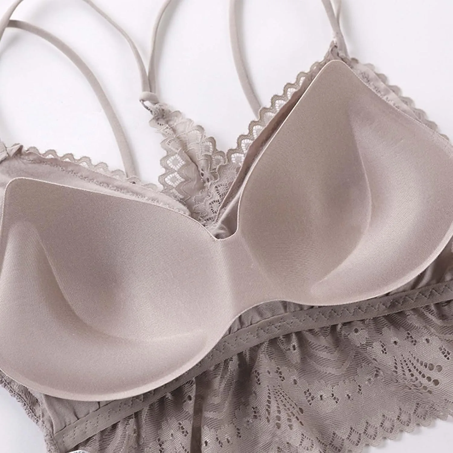 Women Floral Lace Bralette Summer Spaghetti Strap Crop Tank Top Sexy V Neck Slim Basic Camisoles Yoga Workout Camis