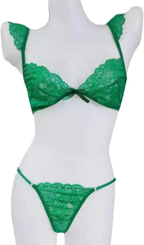 Women Lingerie Sets Strap Nightwear Adjustable Strappy Lace Babydoll Crochet Tights for Wedding Night