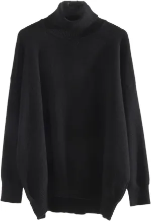 Women Oversized Turtleneck Sweater Oversized Pullovers Loose Tops Jumpers Warm Sweaters