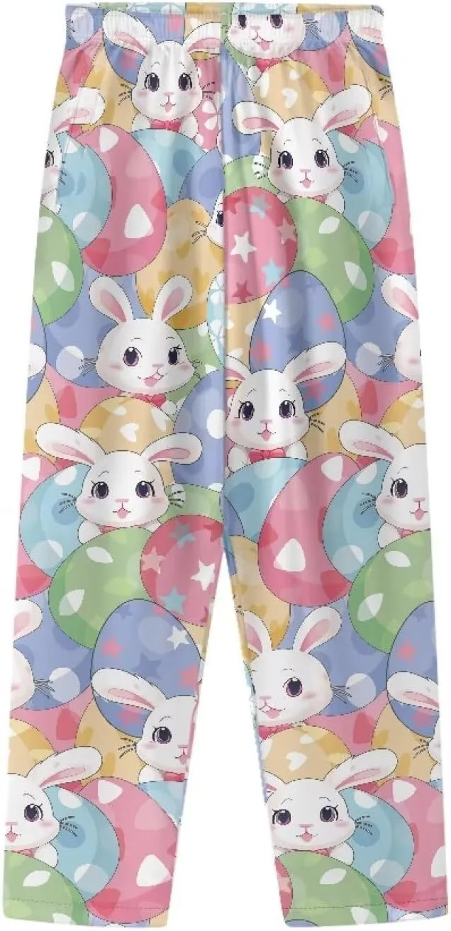 Women Pajama Pants Casual High Waist Palazzo Lounge Pants Comfy Work Pants Plus Size Sweatpants Flowy Dressy Pants