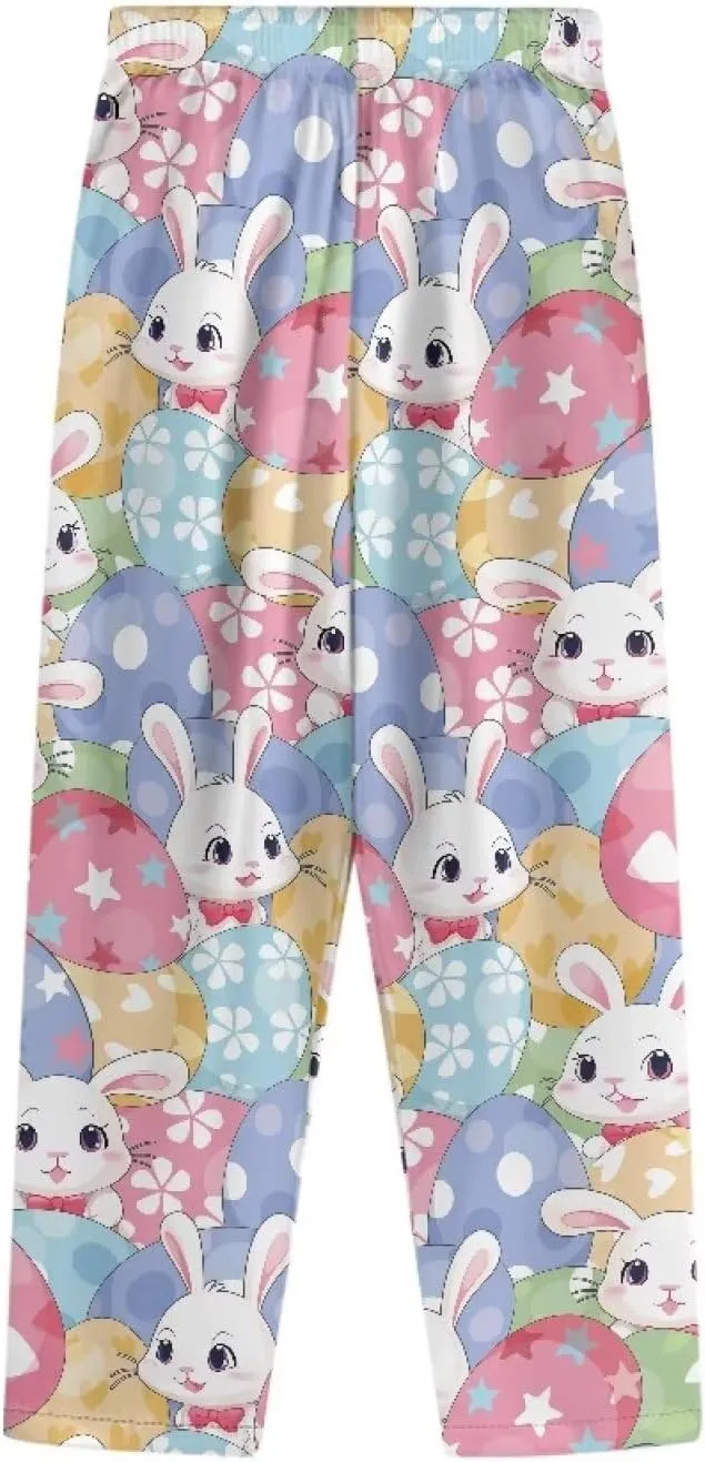 Women Pajama Pants Casual High Waist Palazzo Lounge Pants Comfy Work Pants Plus Size Sweatpants Flowy Dressy Pants