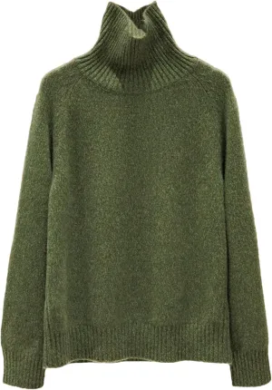 Women Pullovers Cashmere Turtleneck Long Sleeve Oversize Thicken Sweater Knit Jumper Top
