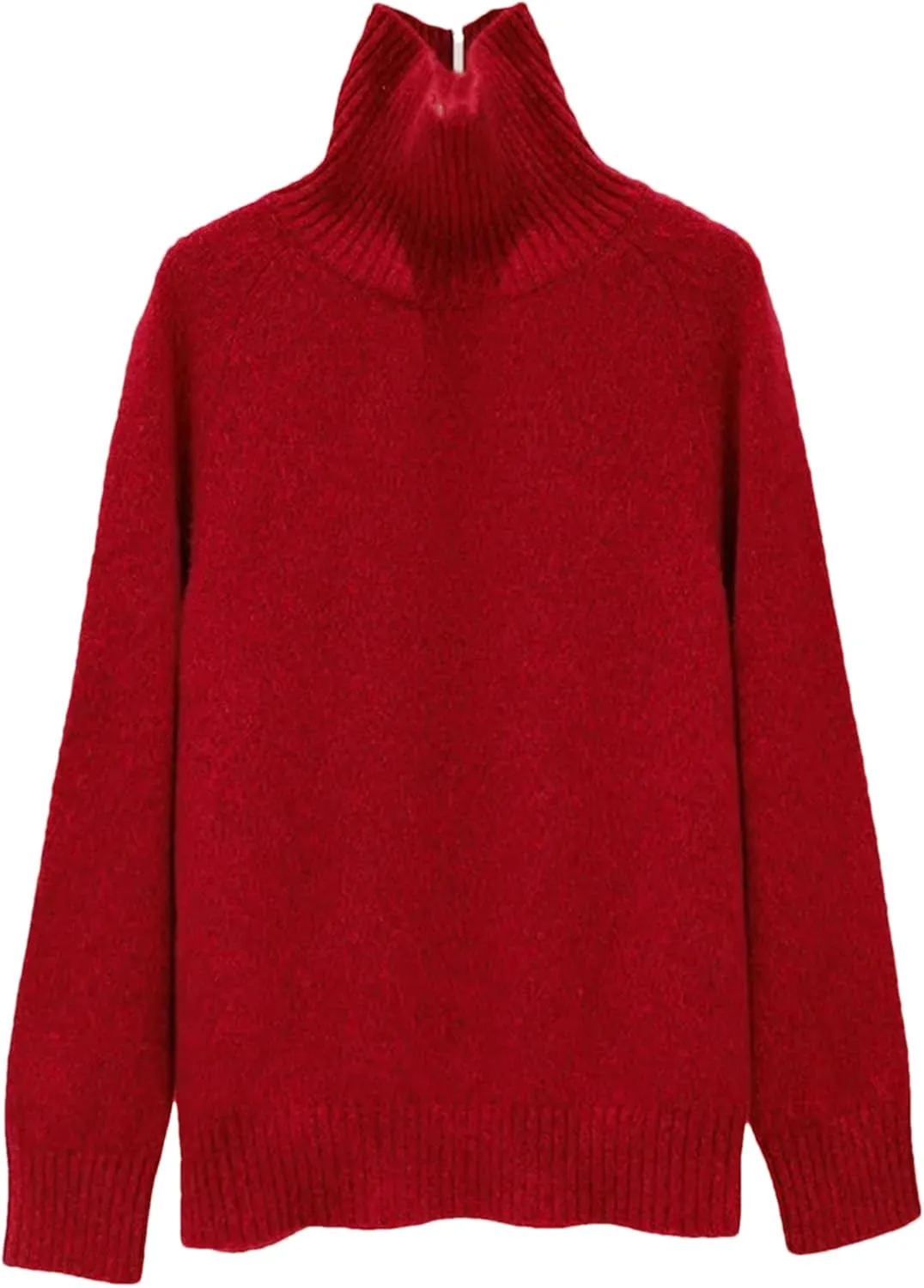 Women Pullovers Cashmere Turtleneck Long Sleeve Oversize Thicken Sweater Knit Jumper Top