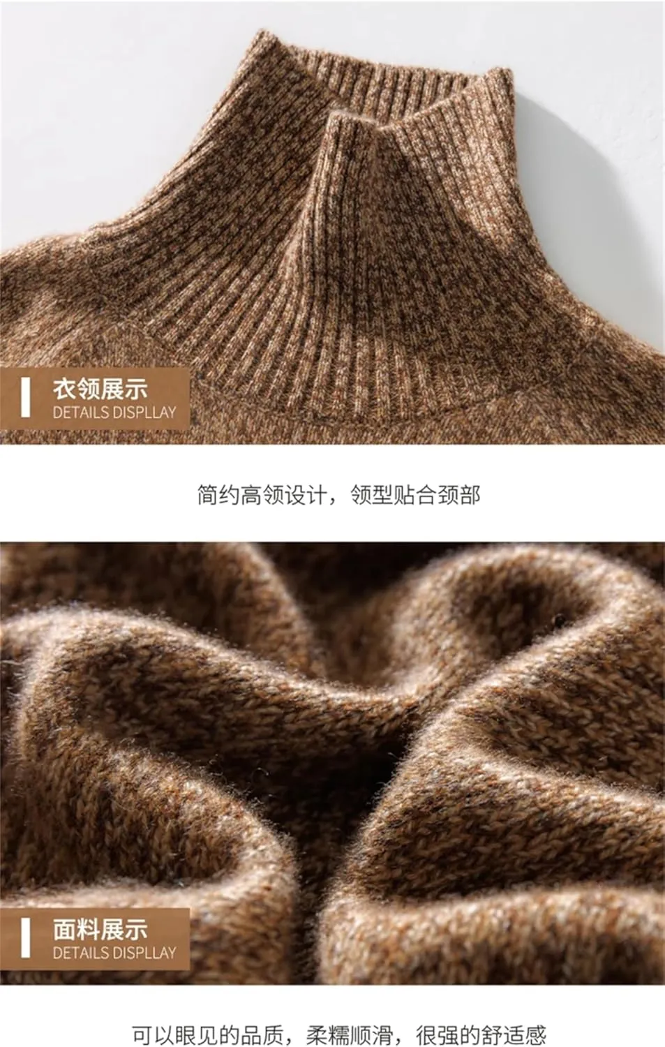 Women Pullovers Cashmere Turtleneck Long Sleeve Oversize Thicken Sweater Knit Jumper Top