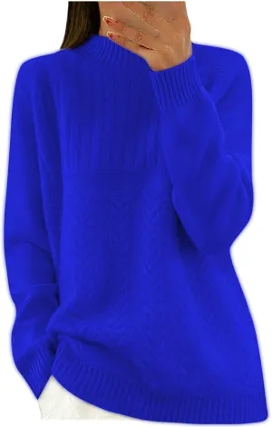 Women Sweaters Fall Winter Pullovers Turtleneck Oversized Sweater Long Sleeve Knit Top Warm Basic Pullover Sweaters