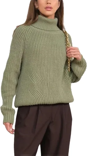 Women's Casual Thick Sweaters Oversize Turtleneck Warm Solid Pullovers Knitted Jumper Tops