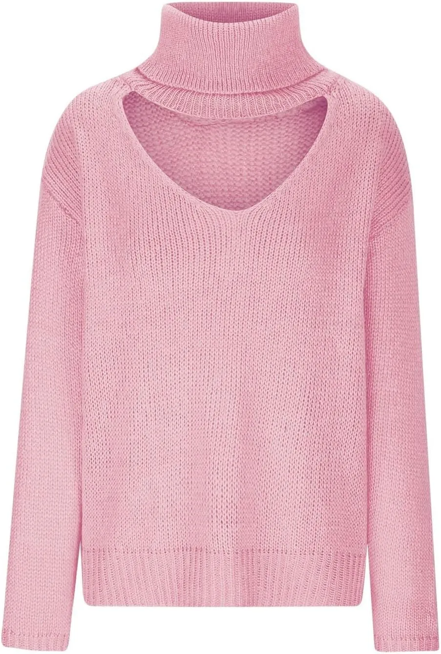 Womens Fall Tops Trendy Casual Turtleneck Sweaters Soft Warm Winter Knitted Sweaters Plus Size Jumper Tops