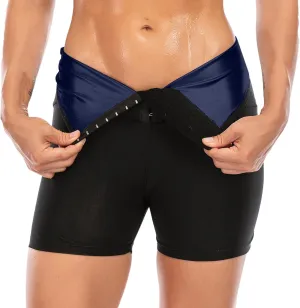 Womens Fitness Shorts High Waisted Sauna Sweat Short Pants Slim Fit Lifting Hip Shapewear Workout Yoga Leggings