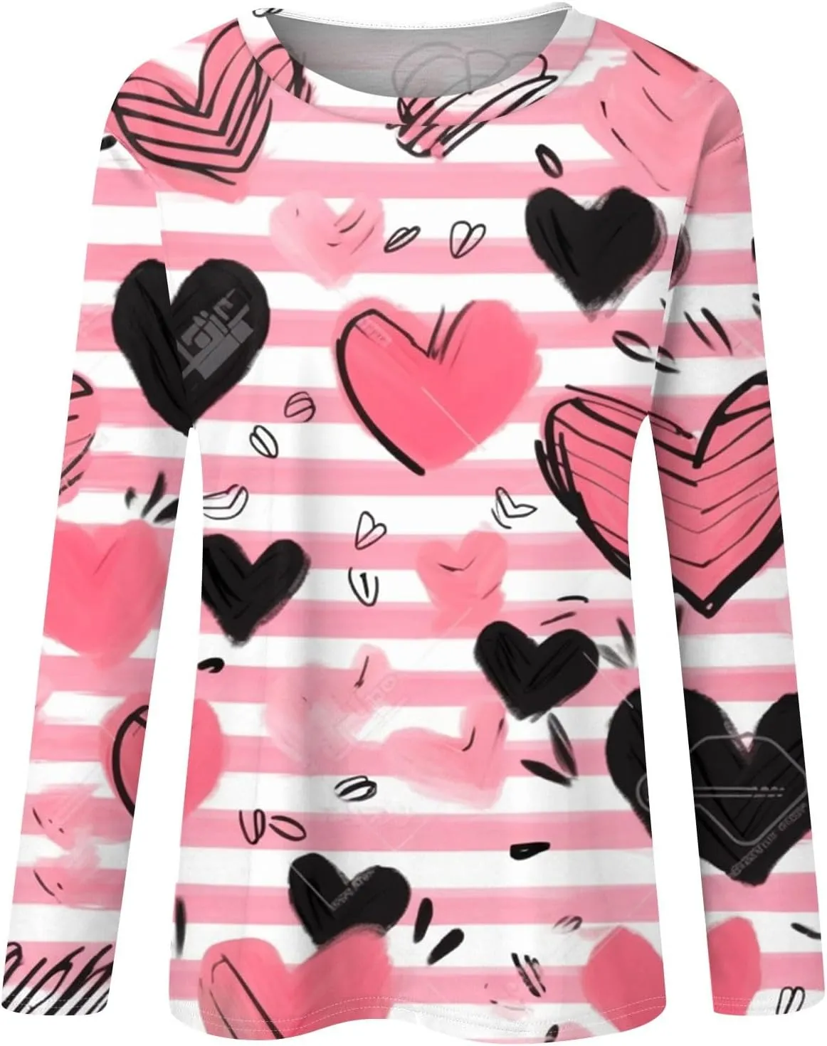 Womens Long Sleeve Tops Fall Shirt Women Dressy Casual Plus Size Round Neck Cute Tops