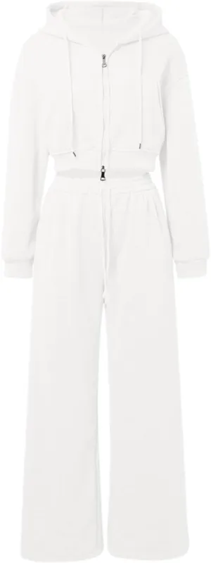 Womens Lounge Set Long Sleeve Zip up Hoodie Jacket Sweatpants Jogger Set 2 Piece Jogger Outfits
