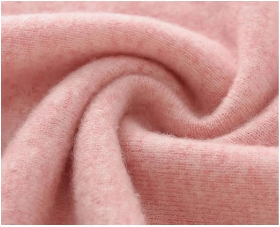 Women's Spring Winter Cashmere Sweater Casual Solid Knitted Sweater V-Neck Loose Tops