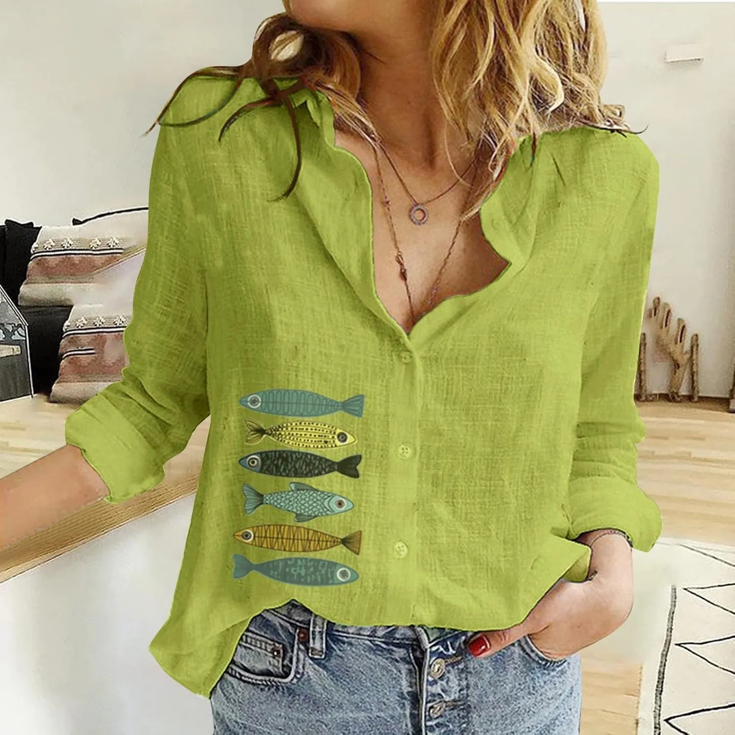 Womens Summer Tops Short Sleeve Button Down Cotton Linen Shirt Blouse Plus Size Summer Clothes Outfits 2024