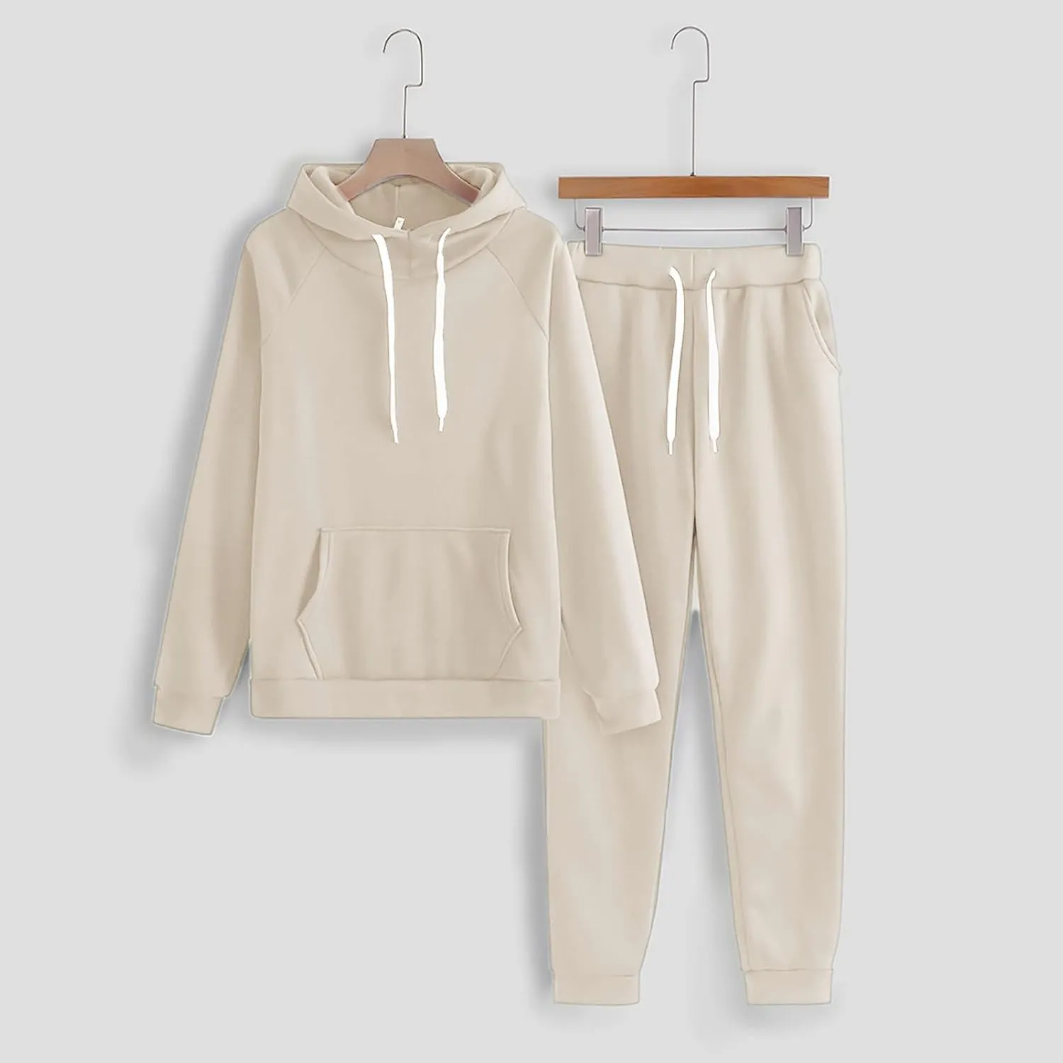 Womens Sweatsuits 2 Piece Sets, Hooded Tracksuits Set Long Sleeve Sweatshirt Jogging Pants Fall Outfits Lounge Sets