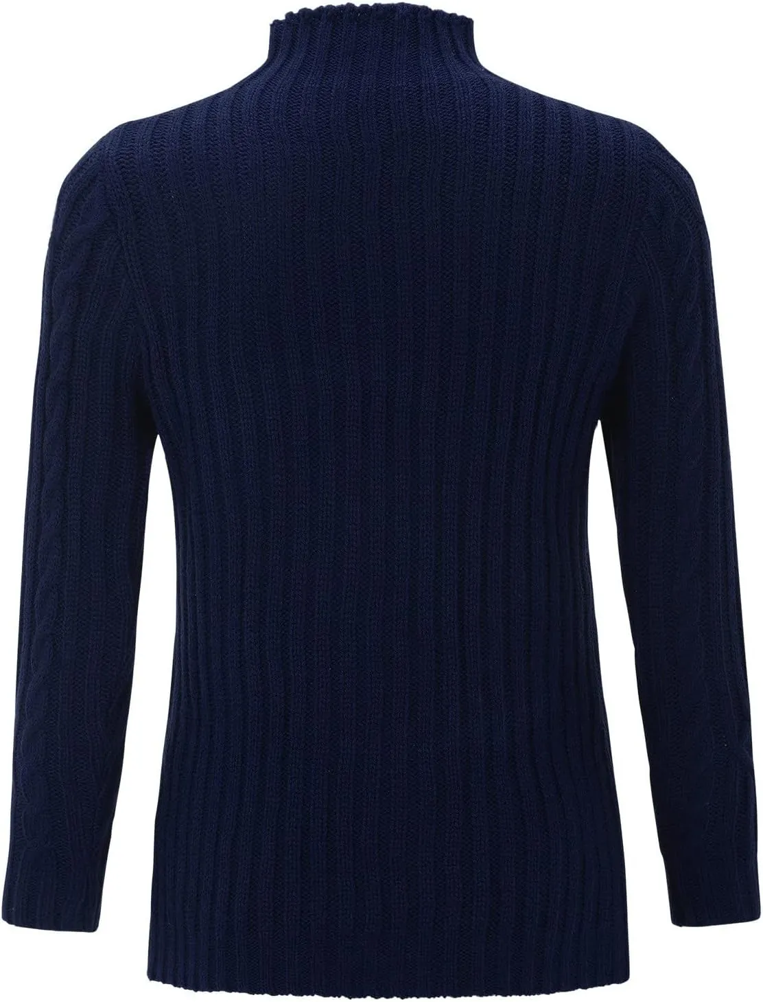 Women's Turtleneck Knit Pullover Long Sleeve Casual Oversized Sweater Tops Womens Fall Tops Ribbed Knit Sweater