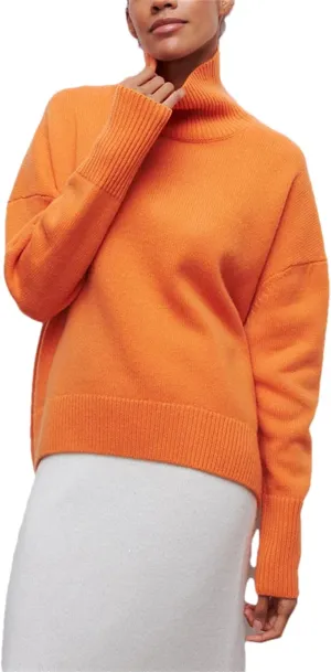 Women's Turtleneck Loose Oversize Sweater Knitted Top Long Sleeve Pullovers Jumpers