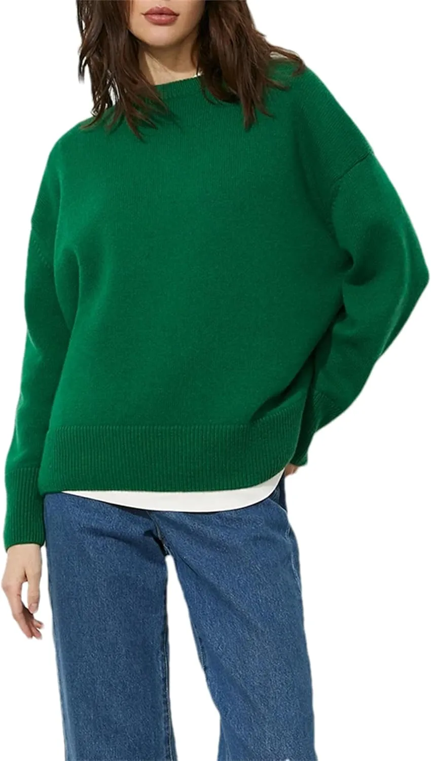 Women's Turtleneck Pullovers Knitted Sweater Winter Warm Oversized Soft Thick Jumper Top