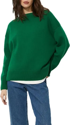 Women's Turtleneck Pullovers Knitted Sweater Winter Warm Oversized Soft Thick Jumper Top
