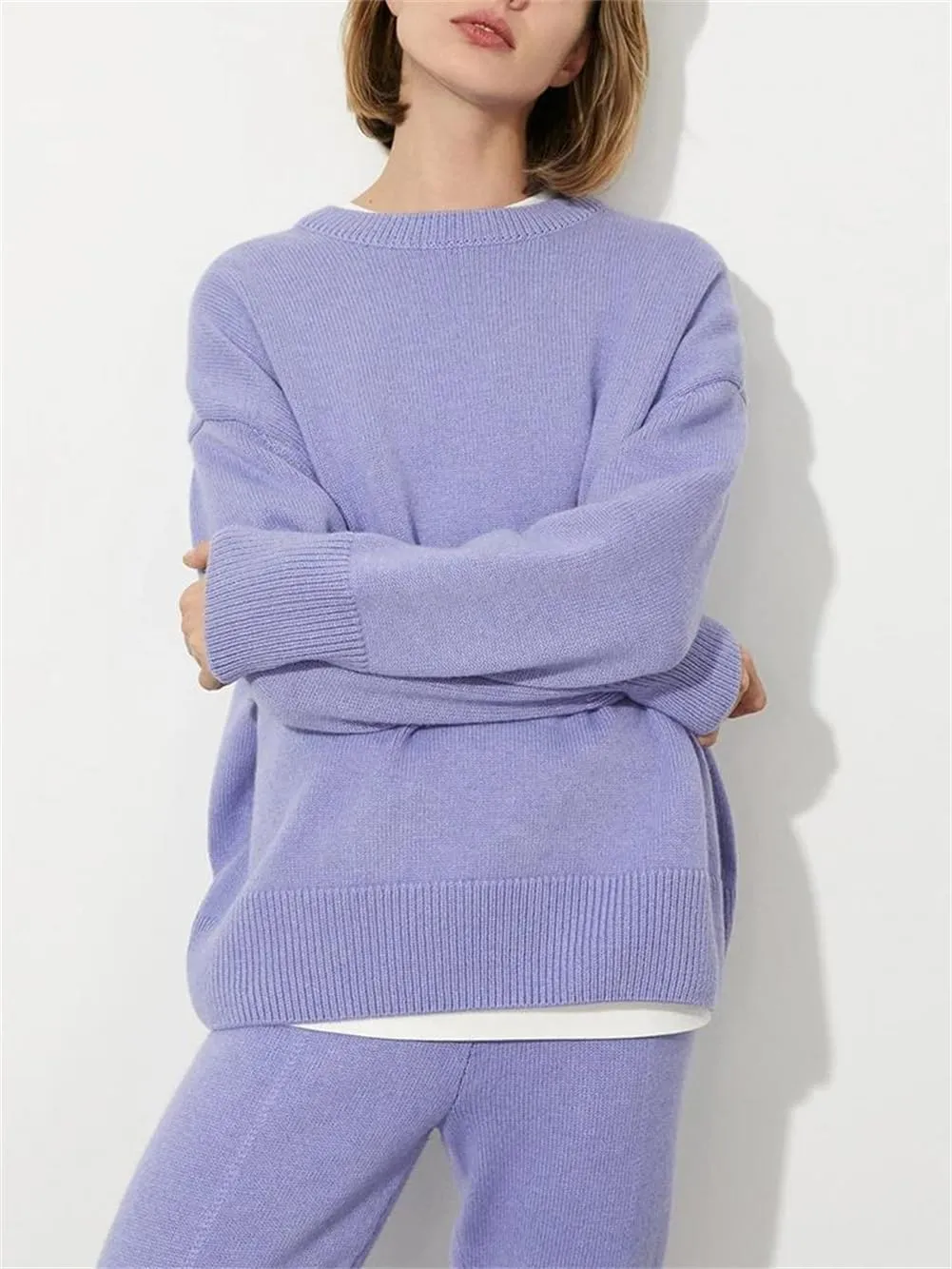 Women's Turtleneck Pullovers Knitted Sweater Winter Warm Oversized Soft Thick Jumper Top