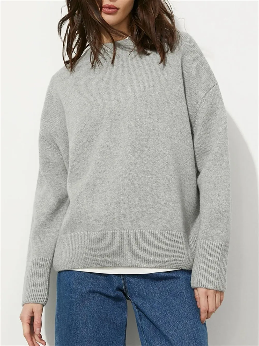 Women's Turtleneck Pullovers Knitted Sweater Winter Warm Oversized Soft Thick Jumper Top