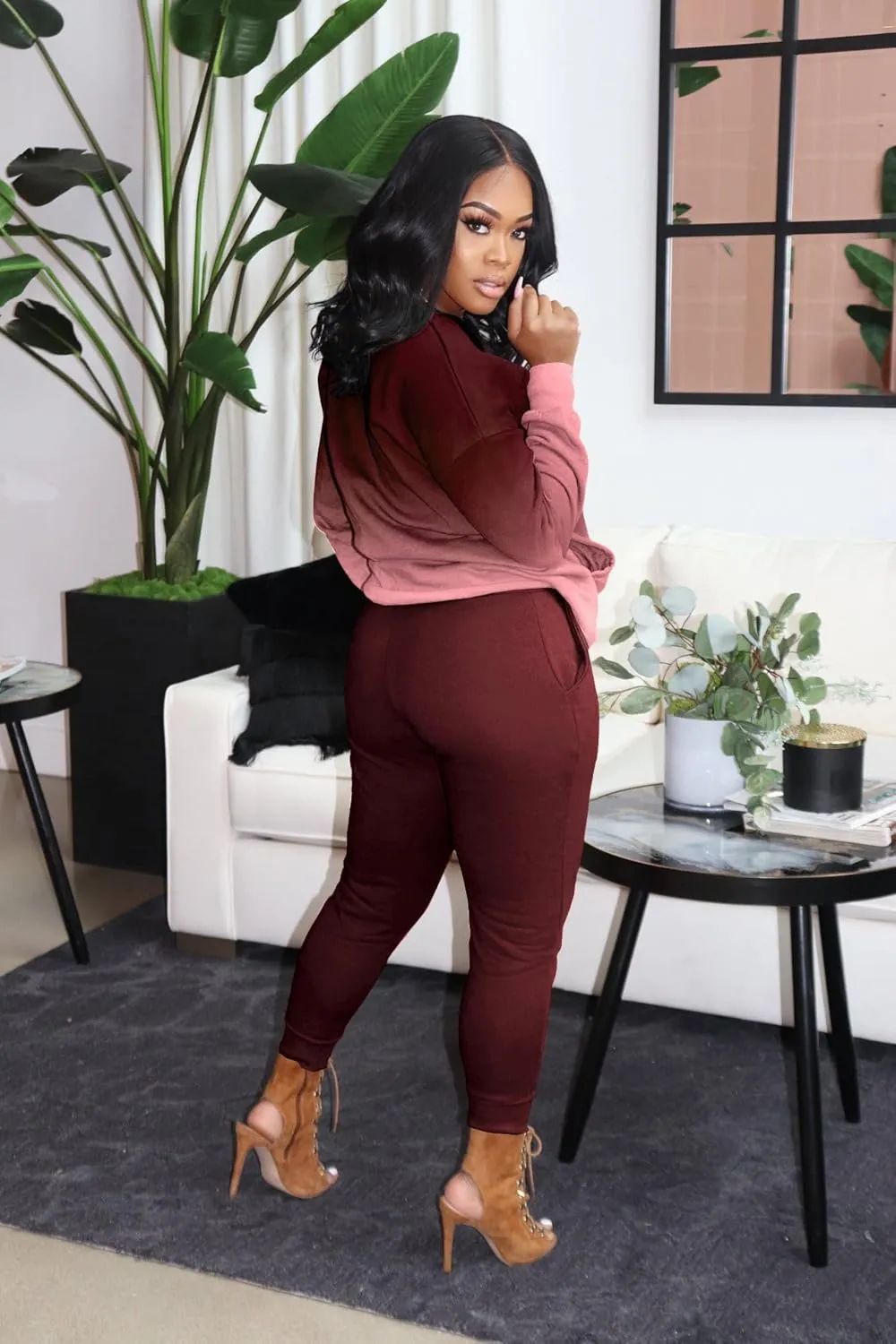 YeGine Womens 2 Piece Outfits Sweatsuits Casual Long Sleeve Jogger Tracksuits Lounge Sets With Pockets